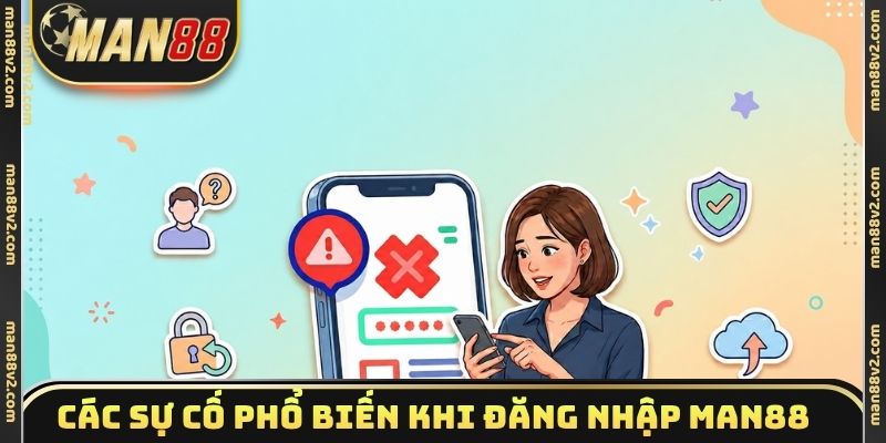Các sự cố phổ biến khi đăng nhập Man88